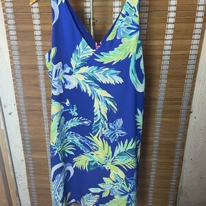 Reversible Lilly Pulitzer swing dress in blue and green